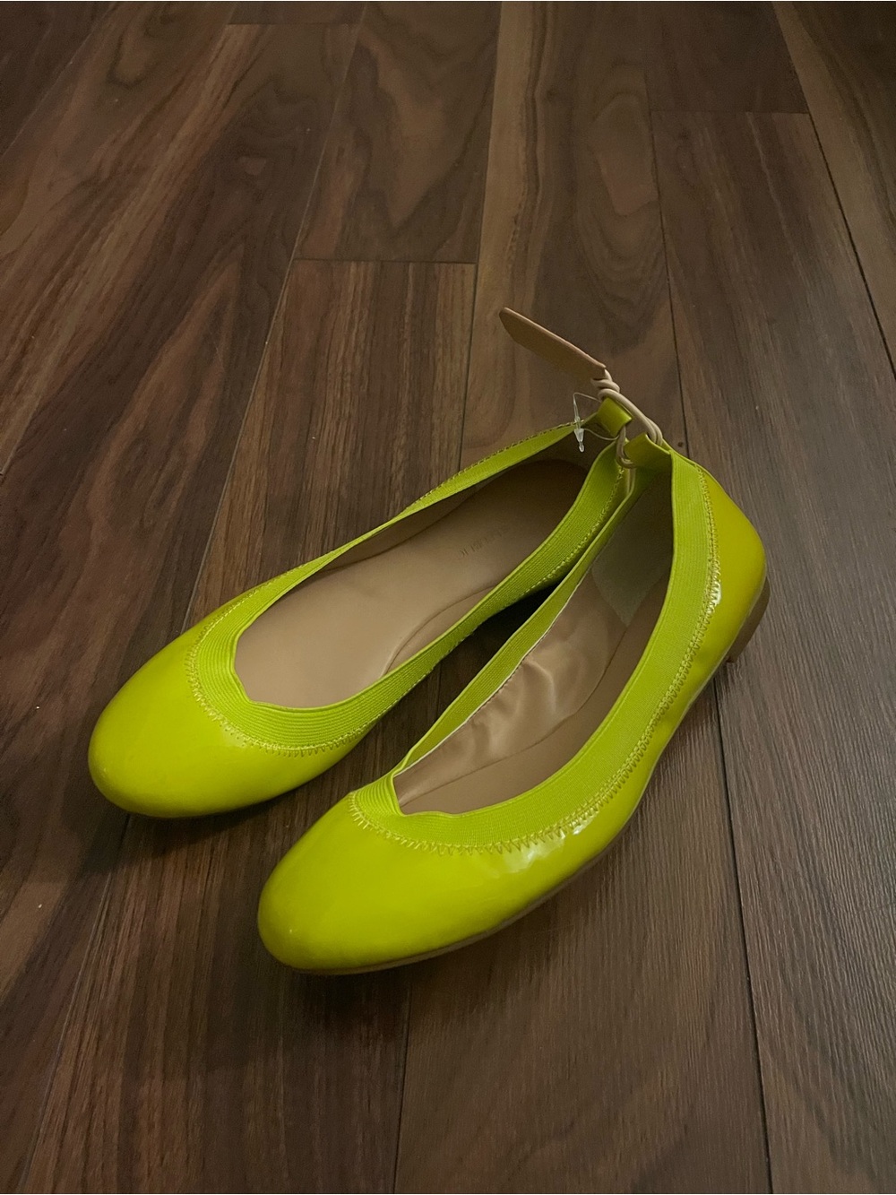 Banana Republic Neon Lime/Yellow Patent Ballet Flats